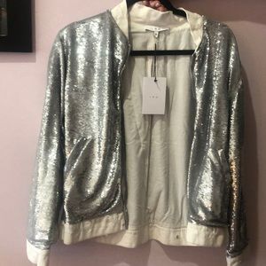 NWT  IRO Glitter Jean Jacket
